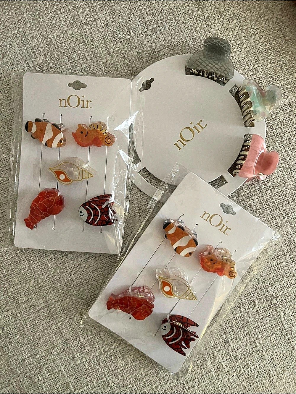 noir Sea Themed Hair Clips (2 packs)